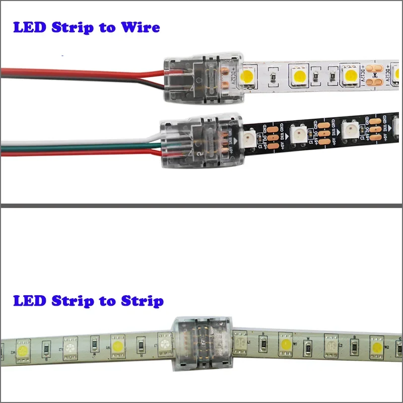 

5pcs 2pin 3pin 4pin 5pin 6pin LED Strip Connector SMD 2835 5050 3528 led Strip to Wire/Strip Lamp Tape Connection Use Terminals