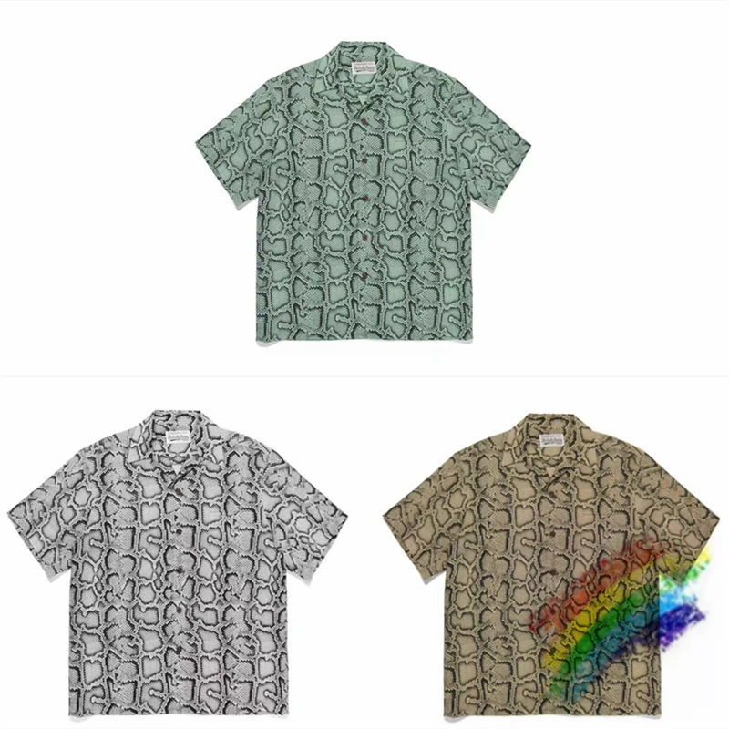 Snake Pattern WACKO MARIA Shirt Men Women Summer Style Casual Hawaiian Shirts Tee
Snake Pattern WACKO MARIA Shirt Men Women Summer Style Casual Hawaiian Shirts Tee