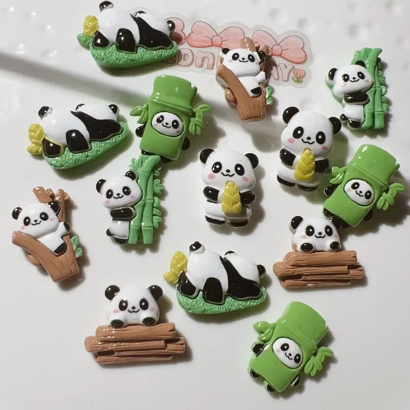 

Cartoon Panda Cute Shoe Decorations Fashion Lovely Simulated Animals Clogs Jeans All-match Luxury Sweet Shoe Charms Designer DIY