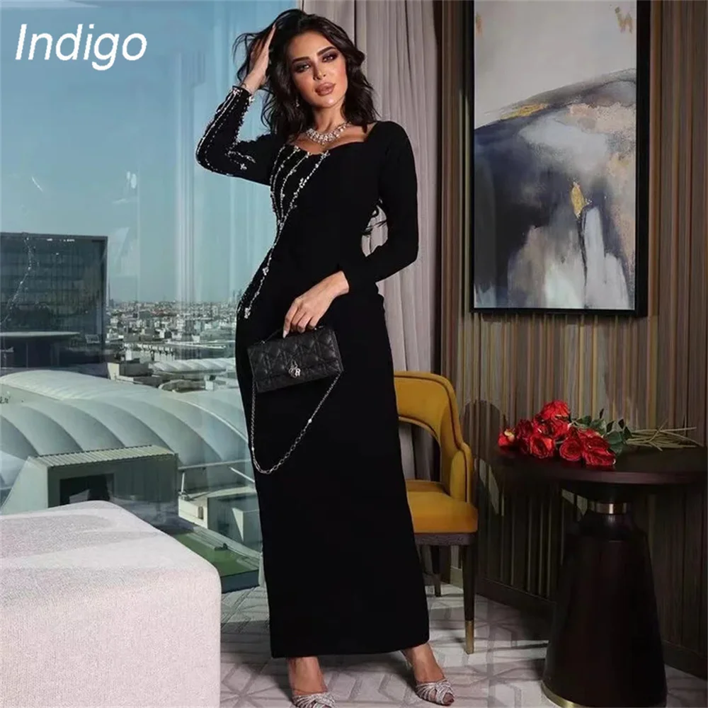 Indigo Prom Dresses Mermaid Long Sleeve Lace Split Open Back Ankle-Length Sweetheart Elegant Evening Gown For Women فساتين الس
Indigo Prom Dresses Mermaid Long Sleeve Lace Split Open Back Ankle-Length Sweetheart Elegant Evening Gown For Women فساتين الس