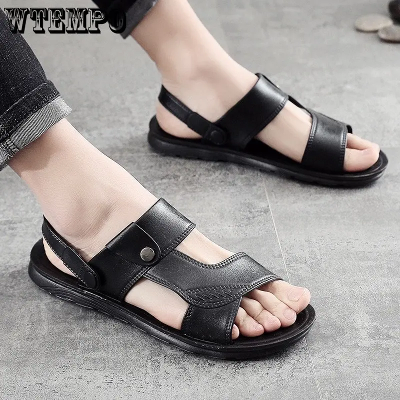 WTEMPO New Summer Breathable Sandals Men's Anti Slip Durable Casual Soft Sole Beach Cool Shoes Men's Dual Use Sandals Slippers
WTEMPO New Summer Breathable Sandals Men's Anti Slip Durable Casual Soft Sole Beach Cool Shoes Men's Dual Use Sandals Slippers