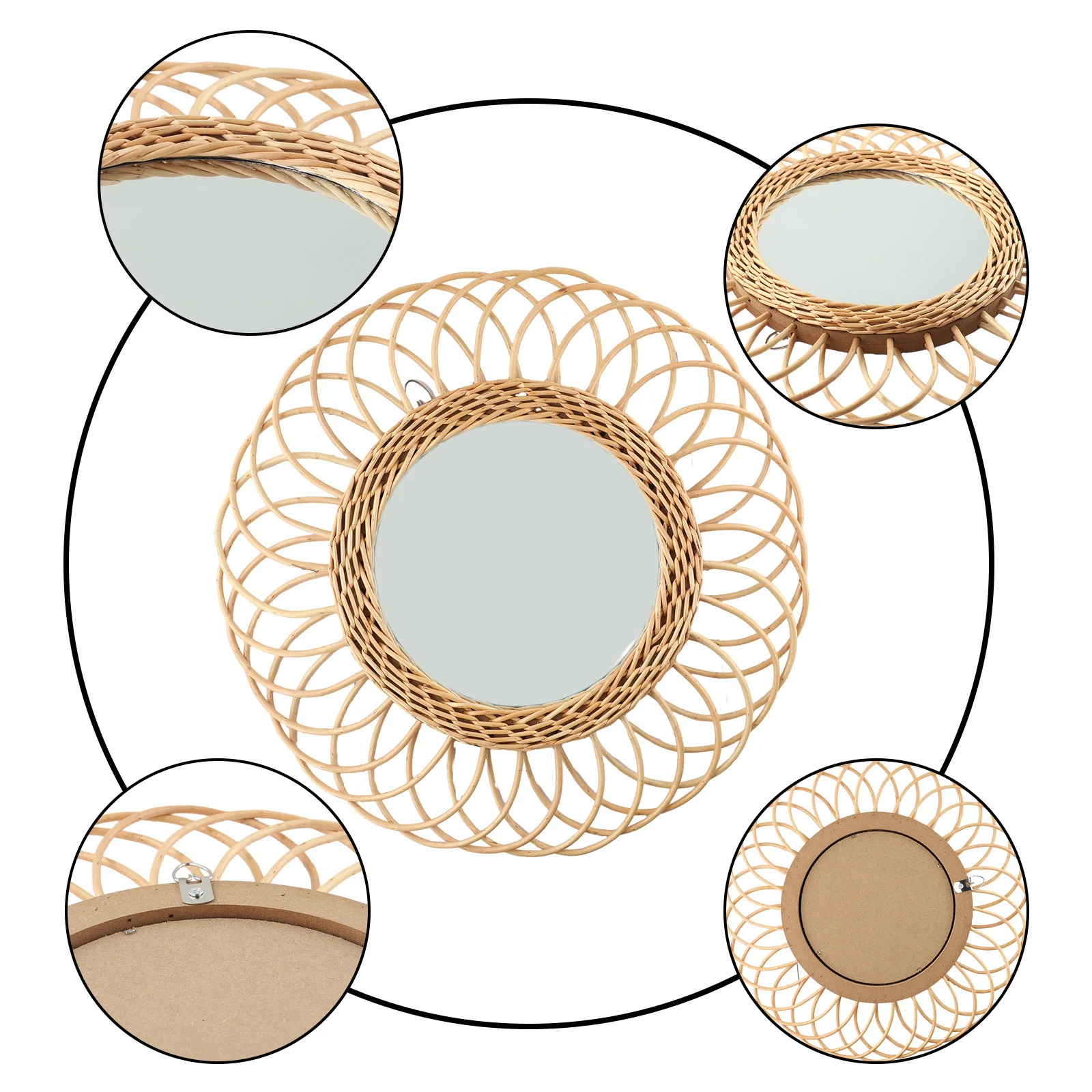 Wall Mirror Rattan Round Mirror Home Decoration 1pc 740g Khaki Rattan Round Dressing Mirror Hand-woven Decorative Brand New
Wall Mirror Rattan Round Mirror Home Decoration 1pc 740g Khaki Rattan Round Dressing Mirror Hand-woven Decorative Brand New