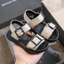 Big Children Fashion Solid Black Beach Sandals 2022 New Korean PU Flat Hook & Loop Girls and Boys Open-toe Kids Non-slip Sandals 
Big Children Fashion Solid Black Beach Sandals 2022 New Korean PU Flat Hook & Loop Girls and Boys Open-toe Kids Non-slip Sandals
