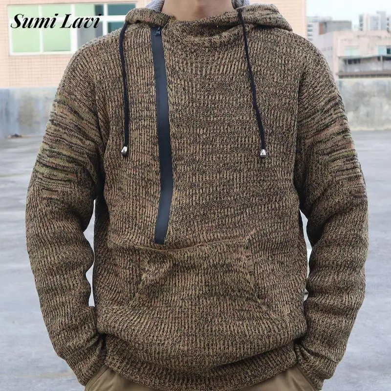 Leisure Knitwear For Men Winter Wool Knitted Hooded Sweatshirt Mens Knit Jumper Tops Fall Casual Long Sleeve Drawstring Hoodies
Leisure Knitwear For Men Winter Wool Knitted Hooded Sweatshirt Mens Knit Jumper Tops Fall Casual Long Sleeve Drawstring Hoodies