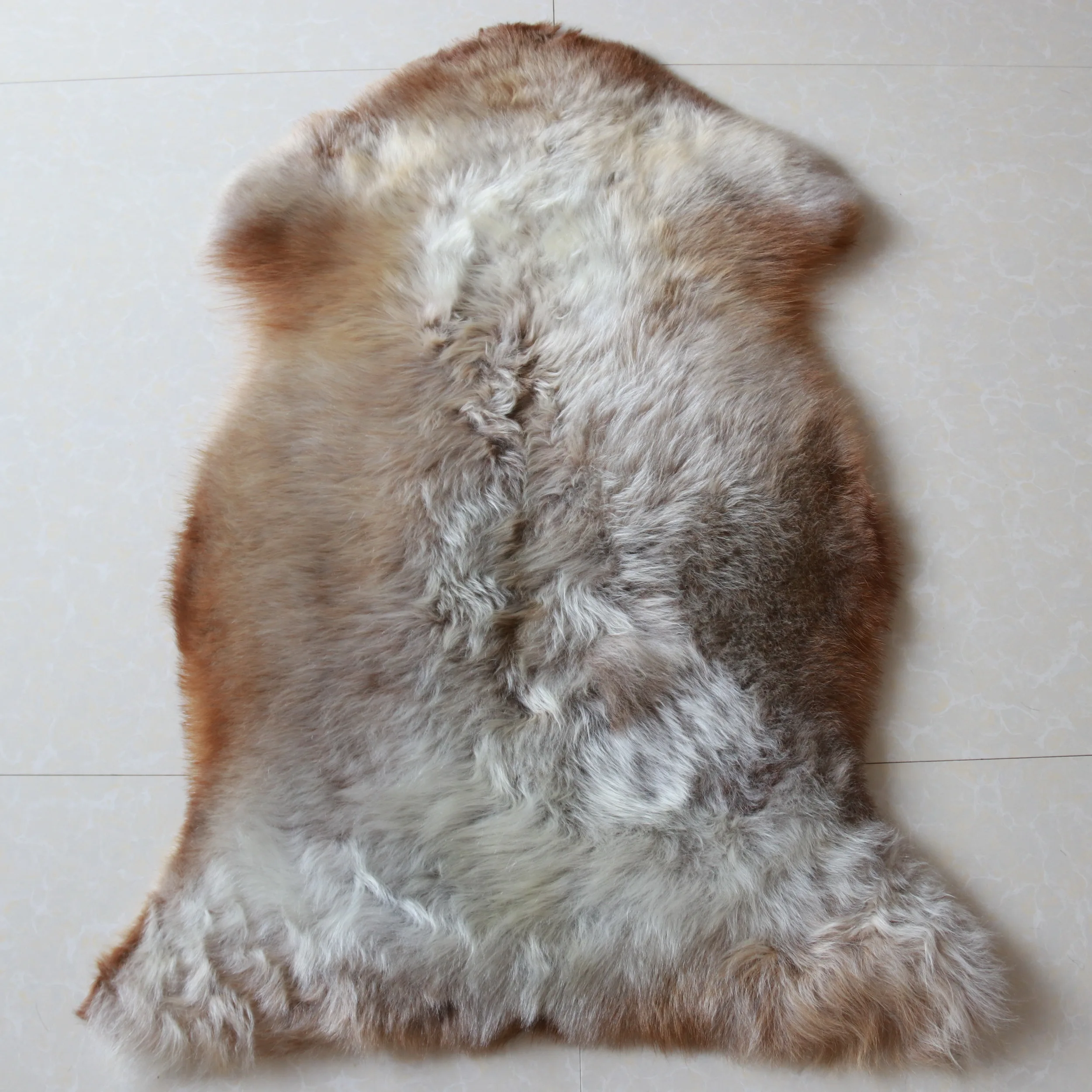 TSR03 Natural Brown White Color Thick Wool Fur Throw Real Tibetan Sheepskin Hide Rug
TSR03 Natural Brown White Color Thick Wool Fur Throw Real Tibetan Sheepskin Hide Rug