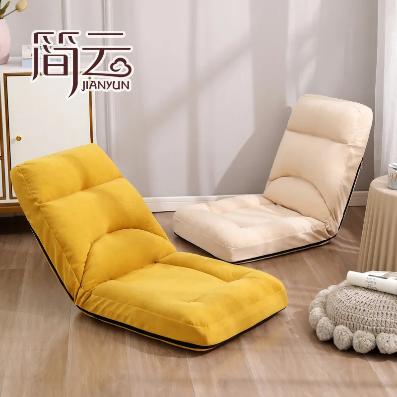 

B4 Two-fold bay window foldable high appearance horizontal lazy sofa Tatami single back sofa Japanese balcony lounge chair
