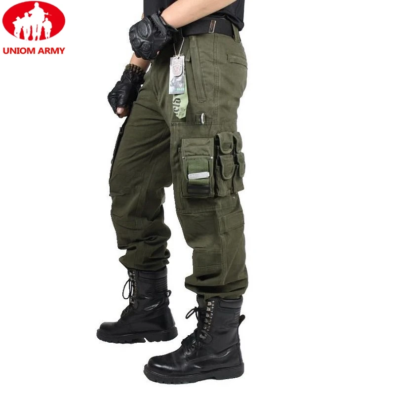 

2024 CARGO PANTS Overalls Male Men's Army Wide TACTICAL PANTS MILITARY Work Many Pocket Combat Army Style Men Straight Trousers