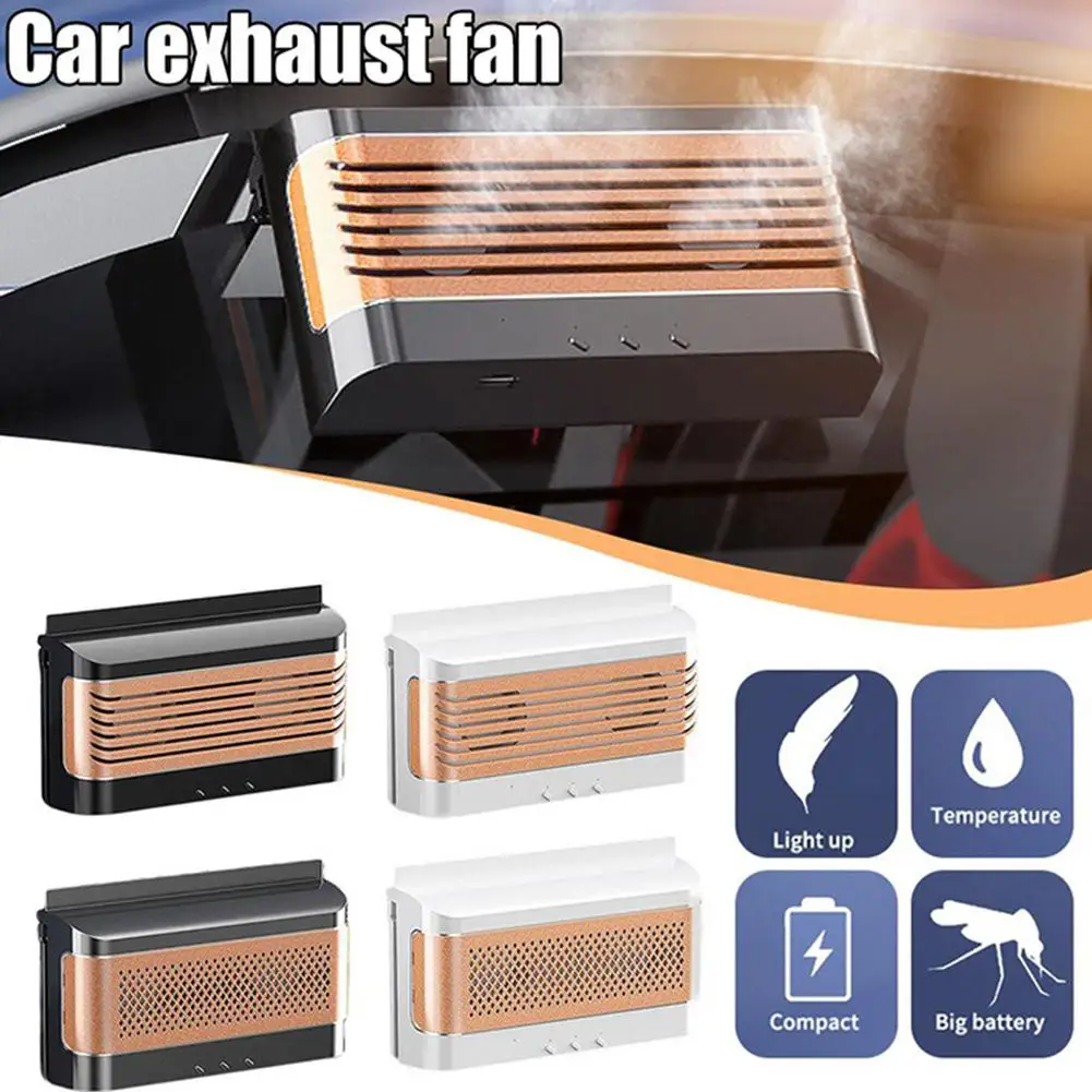 

Summer Solar Car Exhaust Fan Cooling Air Vent Odor Temperature Car Removal Electric Circulation Control Air Fan Interior L2x2