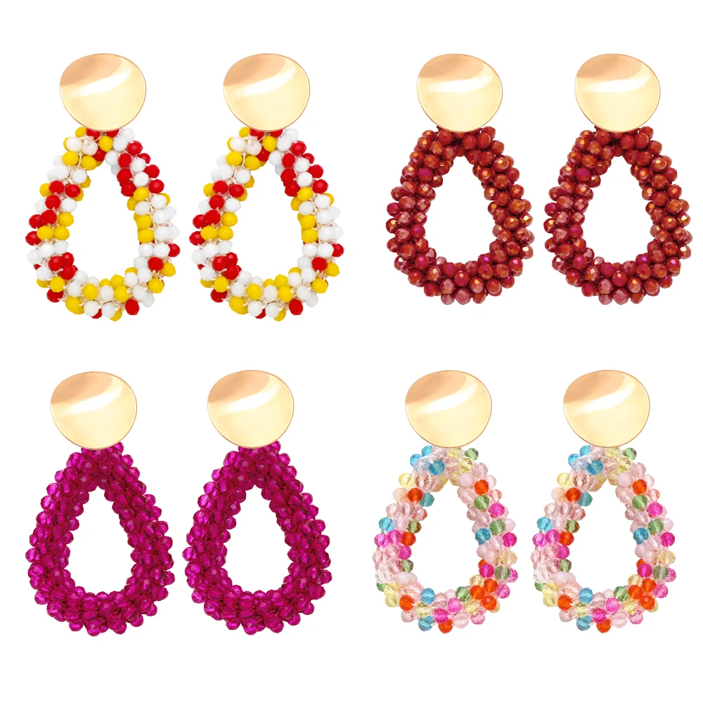 FLOLA Handmade Multicolor Beaded Earrings for Women Waterdrop Earrings Aretes Baroque Crystal Boho Jewelry Oorbellen erss69
FLOLA Handmade Multicolor Beaded Earrings for Women Waterdrop Earrings Aretes Baroque Crystal Boho Jewelry Oorbellen erss69