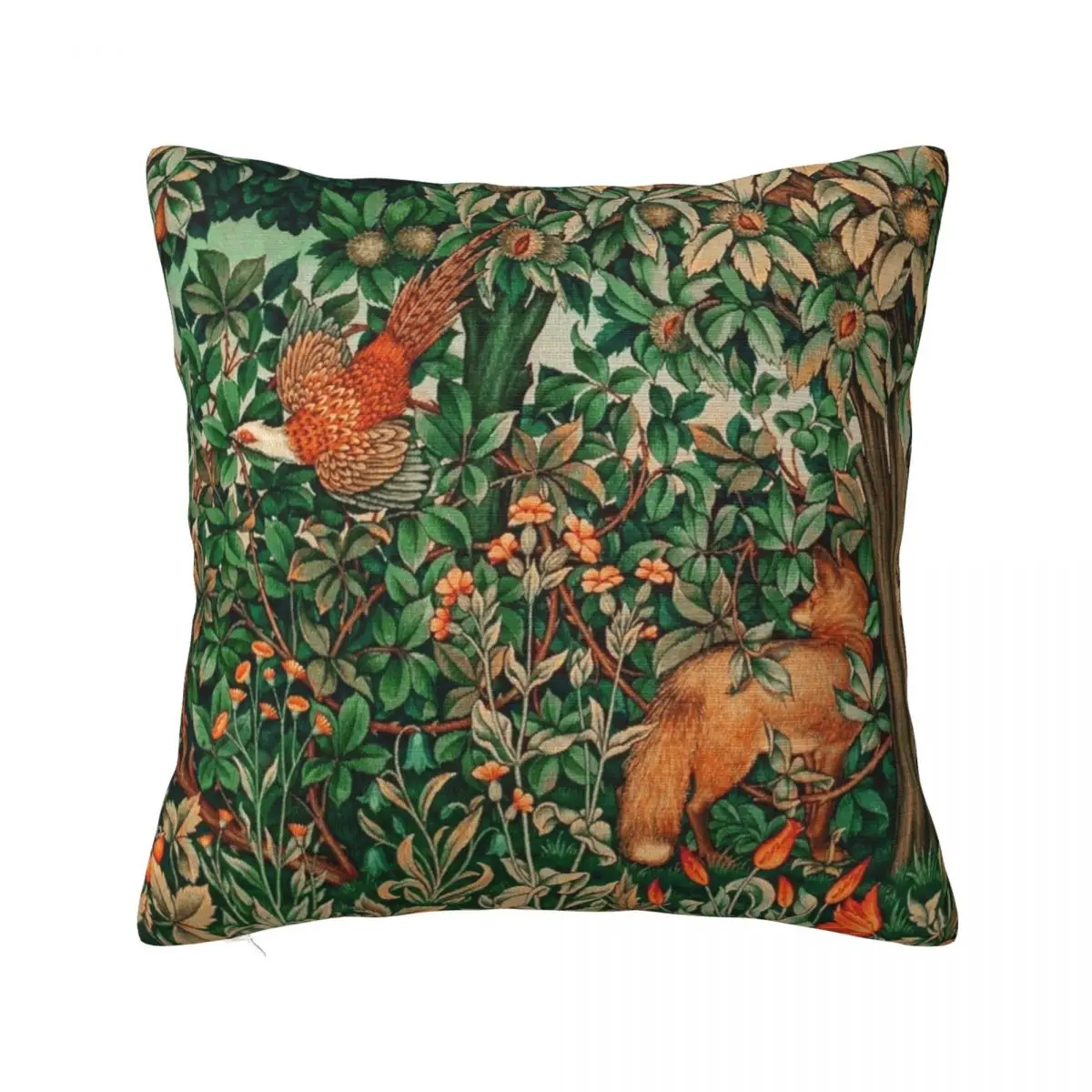 GREENERY, FOREST ANIMALS Pheasant and Fox Red Blue Green Floral Tapestry Throw Pillow pillow cover luxury Room decorating items
GREENERY, FOREST ANIMALS Pheasant and Fox Red Blue Green Floral Tapestry Throw Pillow pillow cover luxury Room decorating items