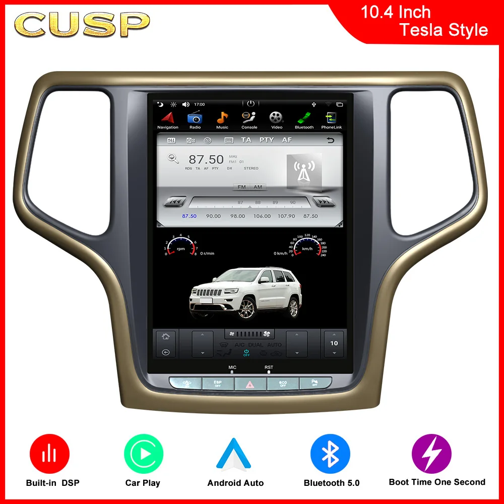 CUSP 10.4 inch Android Car Radio Stereo GPS for Jeep Grand Cherokee 2014- Vertical Screen GPS Car Play Auto Multimedia Head Unit
CUSP 10.4 inch Android Car Radio Stereo GPS for Jeep Grand Cherokee 2014- Vertical Screen GPS Car Play Auto Multimedia Head Unit