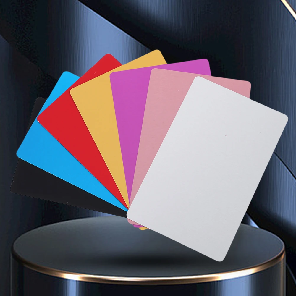 50PCS Aluminum Alloy Metal Business Cards Blank Tablet Laser Mark Engraved Business Visit Name Cards Multipurpose for DIY Cards
50PCS Aluminum Alloy Metal Business Cards Blank Tablet Laser Mark Engraved Business Visit Name Cards Multipurpose for DIY Cards