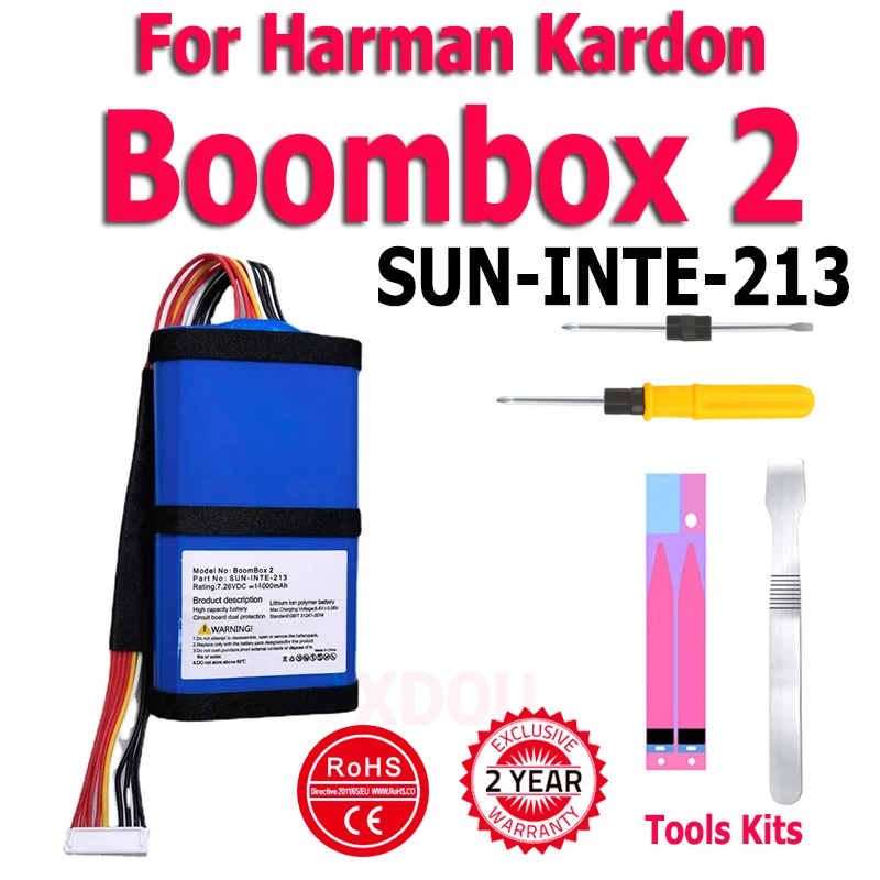 XDOU 14000mAh Boombox2 SUN-INTE-213 Replacement Battery For JBL Boombox2 Accessories Bluetooth Speaker Accumulator
XDOU 14000mAh Boombox2 SUN-INTE-213 Replacement Battery For JBL Boombox2 Accessories Bluetooth Speaker Accumulator