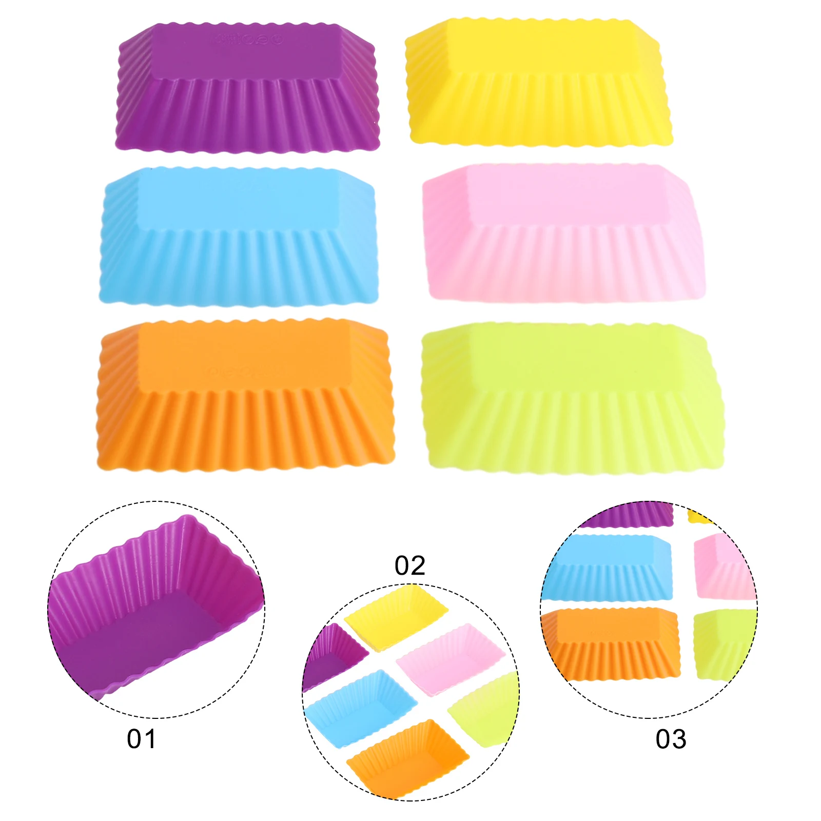 6PCS Silicone Rectangle Cake Mould Soft Muffin Cupcake Liner Bake Cup Mold Bakeware For Oven Microwave Freezer Dishwasher
6PCS Silicone Rectangle Cake Mould Soft Muffin Cupcake Liner Bake Cup Mold Bakeware For Oven Microwave Freezer Dishwasher