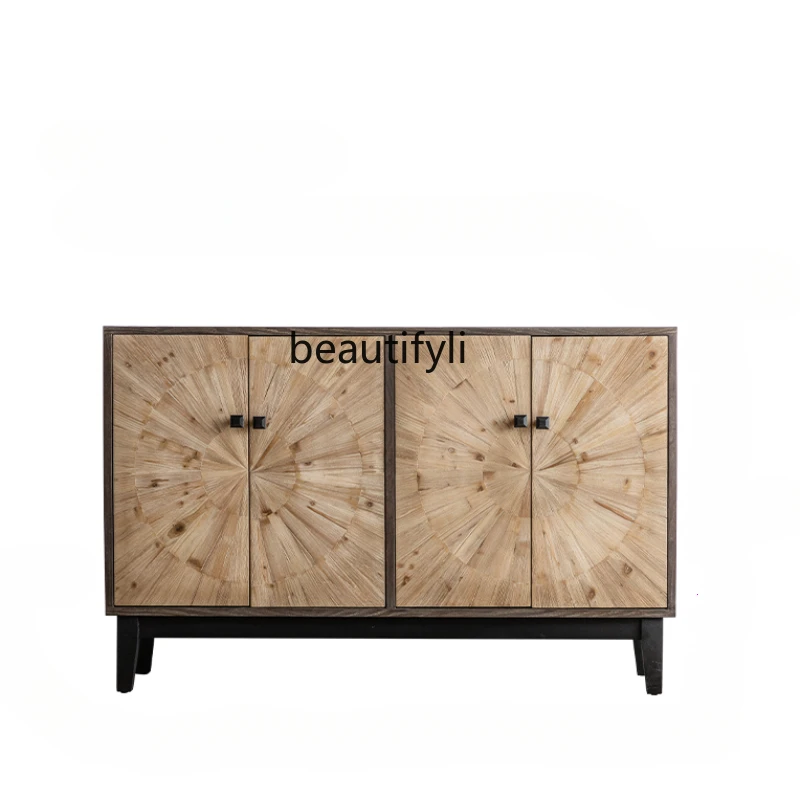 American Retro Home Entrance Cabinet B & B Villa Home Living Room Creative Distressed Dining Side Storage Cabinet
American Retro Home Entrance Cabinet B & B Villa Home Living Room Creative Distressed Dining Side Storage Cabinet