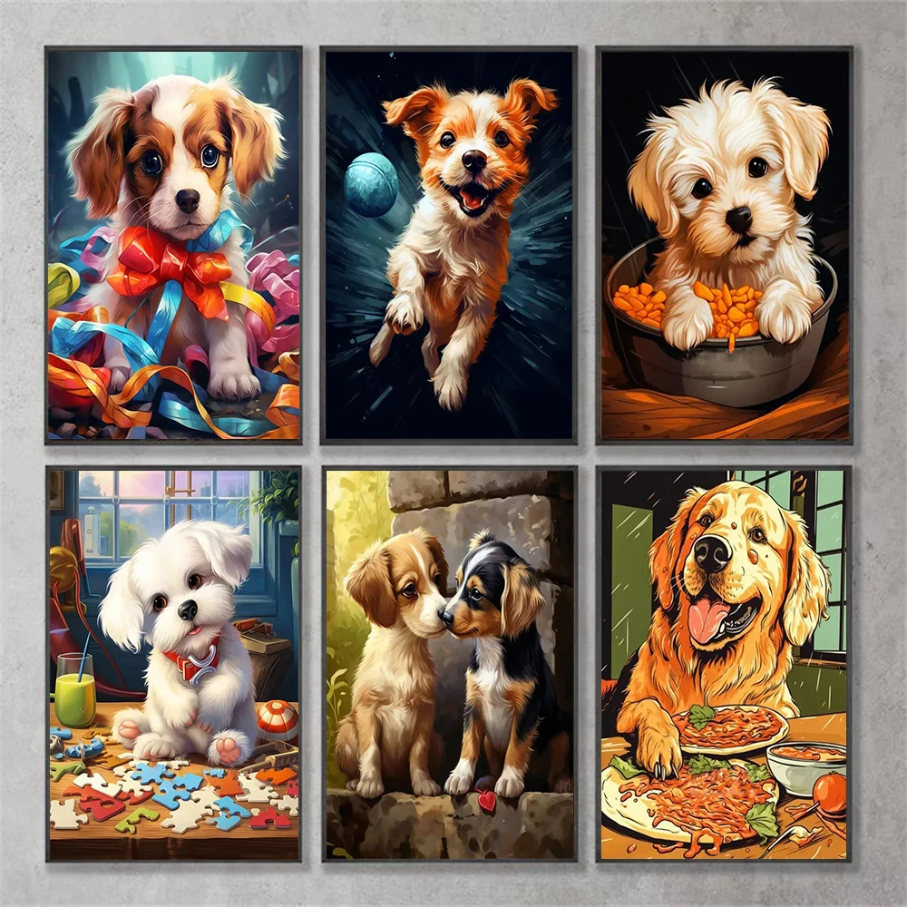 Animal Posters Wall Art Canvas Paintings lovely Dog Still Life Painting Portrait Picture for Living Room Modern Home Decor
Animal Posters Wall Art Canvas Paintings lovely Dog Still Life Painting Portrait Picture for Living Room Modern Home Decor