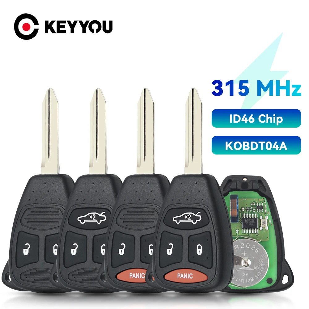 KEYYOU 2/3/4 Buttons 315Mhz ID46 Remote Key For Dodge Chrysler Jeep Dakota Durango Charger 300 Aspen Grand Cherokee 2004-2010
KEYYOU 2/3/4 Buttons 315Mhz ID46 Remote Key For Dodge Chrysler Jeep Dakota Durango Charger 300 Aspen Grand Cherokee 2004-2010