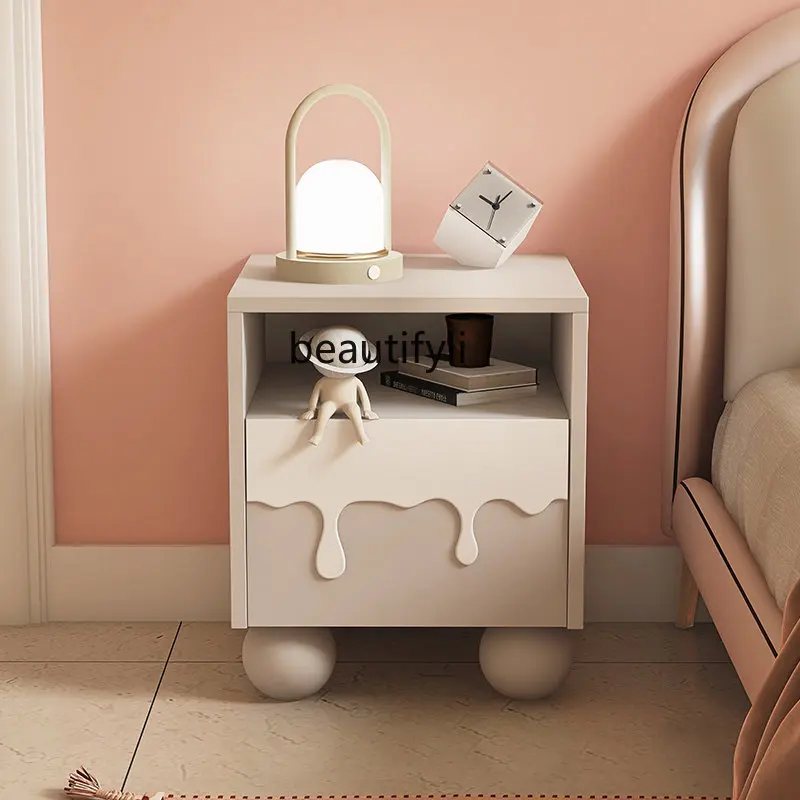 

yj Installation-Free Simple Modern Storage Cabinet Light Luxury Minimalist Personality Drawer Locker