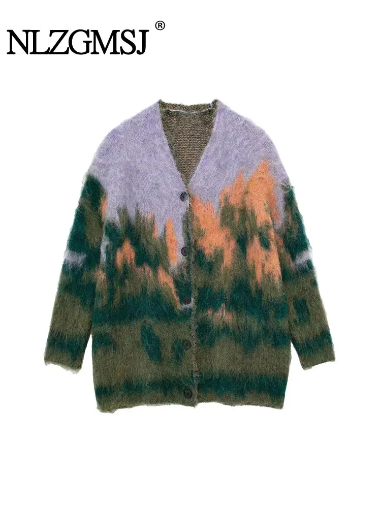 Nlzgmsj TRAF 2023 Autumn Women Natural landscape print Single Breasted Cardigan Sweater Knitted Streets Fashion Sweater Cardigan
Nlzgmsj TRAF 2023 Autumn Women Natural landscape print Single Breasted Cardigan Sweater Knitted Streets Fashion Sweater Cardigan