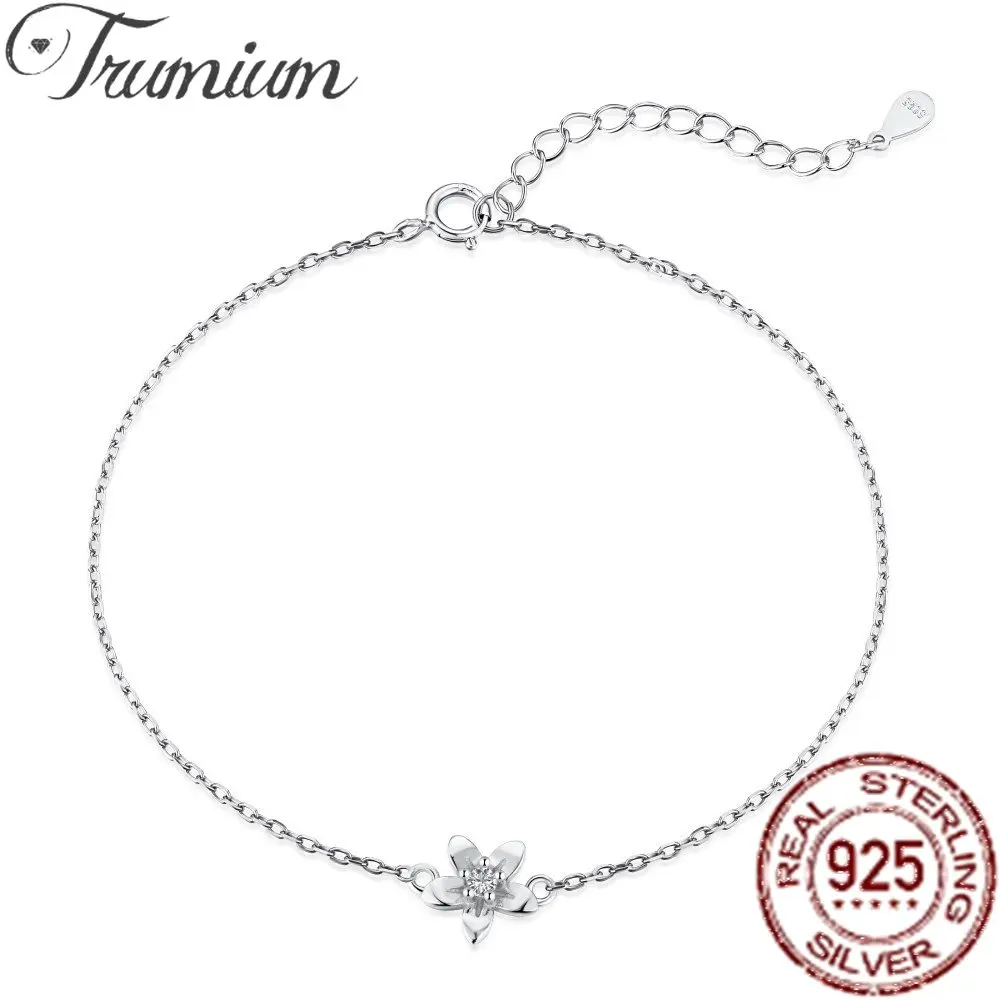 Trumium Genuine 925 Sterling Silver Plum Bossom Bracelets for Women Flower Zircon Bracelets Elegant Sweet Silver Fine Jewelry
Trumium Genuine 925 Sterling Silver Plum Bossom Bracelets for Women Flower Zircon Bracelets Elegant Sweet Silver Fine Jewelry