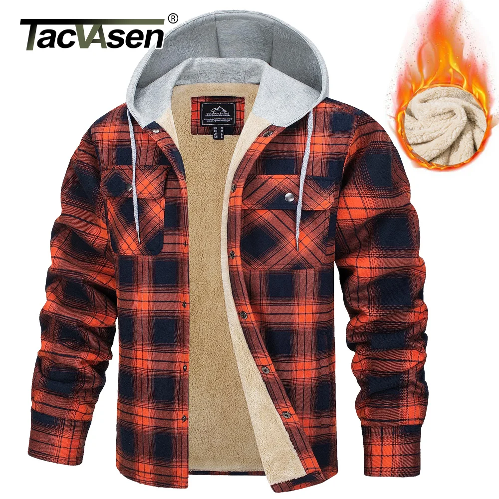 Cotton Soft Fleece Lined Men's Flannel Shirt Jackets Button Down Plaid Quilted Winter Hooded Coats Thick Hoodie Outwear
Cotton Soft Fleece Lined Men's Flannel Shirt Jackets Button Down Plaid Quilted Winter Hooded Coats Thick Hoodie Outwear
