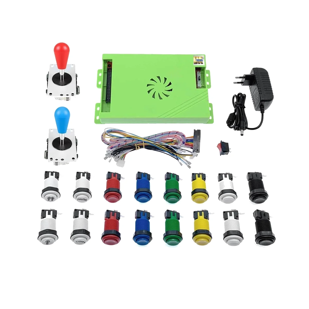 

For Pandora Saga Box DX GPIO Joystick DIY Kit 4.8mm Buttons 7770 in 1 Arcade Game for Arcade Game Machine(EU Plug)