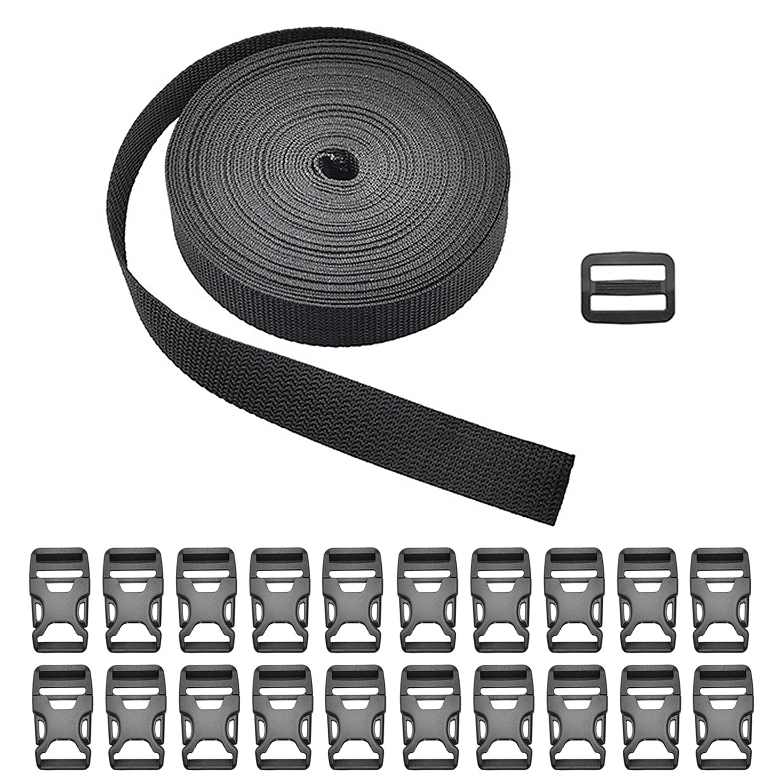 Tri Glide Webbing Strap Heavy Duty Quick Side Release Backpack Repairing Home Bag Durable With 20 Buckles Belt Luggage No Sewing
Tri Glide Webbing Strap Heavy Duty Quick Side Release Backpack Repairing Home Bag Durable With 20 Buckles Belt Luggage No Sewing