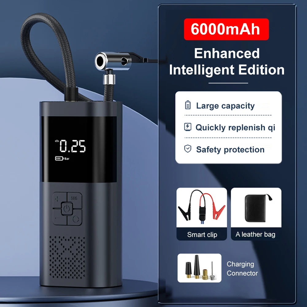 10000mAh Car Jump Starter Power Bank with Tire Inflator LED Lighting Portable Air Compressor Pump Battery Booster w/ Leather Bag
10000mAh Car Jump Starter Power Bank with Tire Inflator LED Lighting Portable Air Compressor Pump Battery Booster w/ Leather Bag
