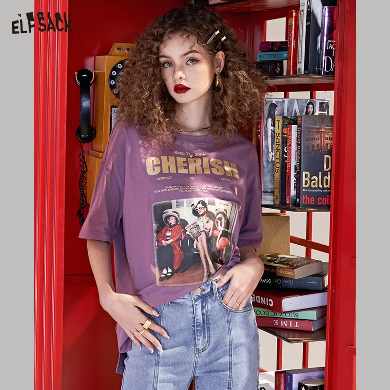 ELFSACK Vintage Printed Short Sleeve T-Shirts Women 2023 Spring Loose Basic Tops
ELFSACK Vintage Printed Short Sleeve T-Shirts Women 2023 Spring Loose Basic Tops