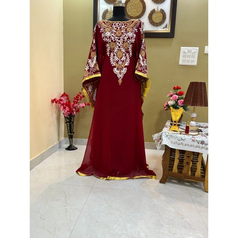 

Новый марокканский кафтан с вышивкой, королевская одежда, Марокканское платье, модные тенденции