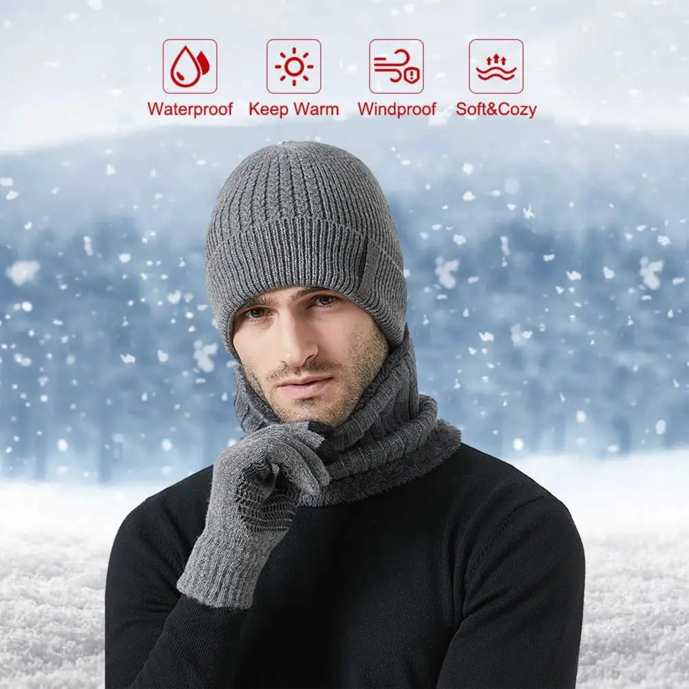 Winter Accessories Set Unisex Windproof Outdoor Cycling Cap Neck Warmer Gloves Set Thick Warm Elastic Anti-slip Hat for Cozy
Winter Accessories Set Unisex Windproof Outdoor Cycling Cap Neck Warmer Gloves Set Thick Warm Elastic Anti-slip Hat for Cozy