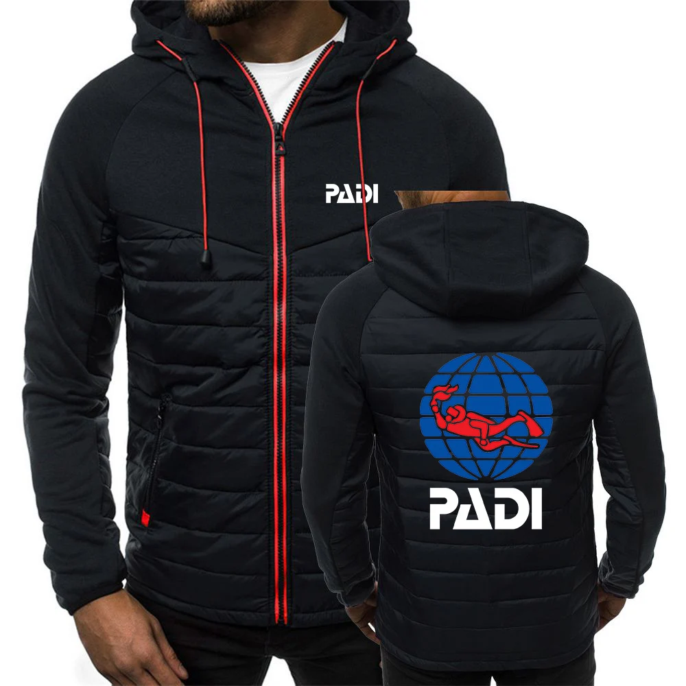 

2023 New Men's Scuba Driver Padi Printing Fashion Spring Autumn Splicing Sweatshirt Tracksuit High Quality Casual Hoodies Coat