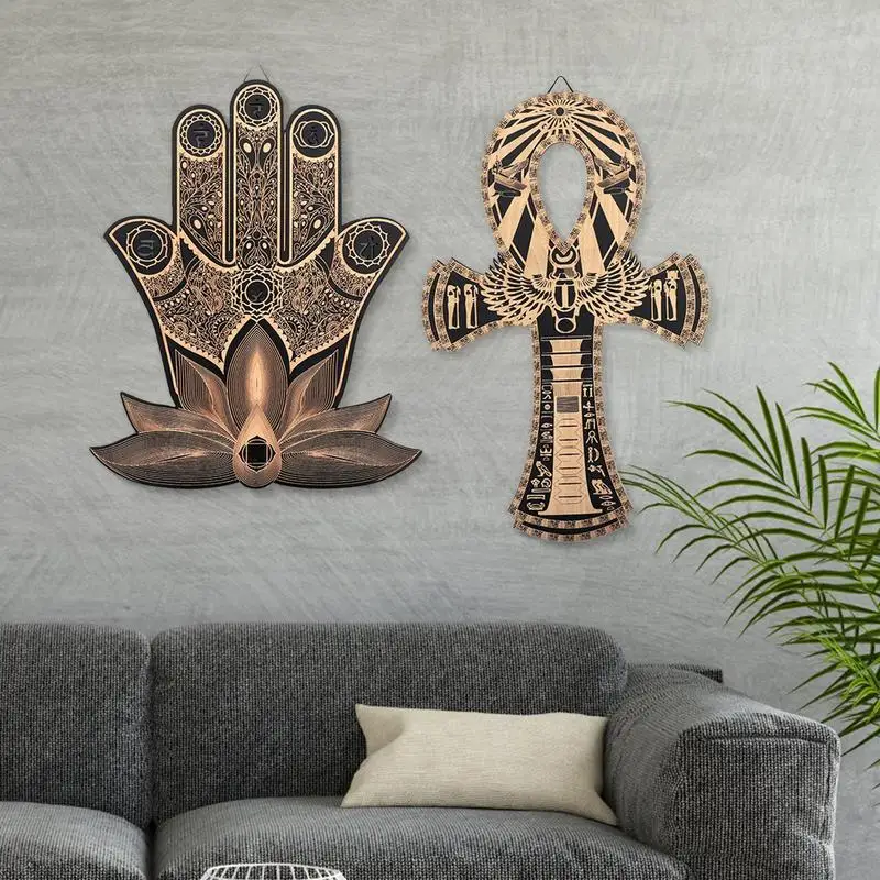 

Sacred Geometry Wood Wall Art Zen Home Decor And Meditation Symbol Hamsa Room Decor Spiritual Gift For Baptism Wedding