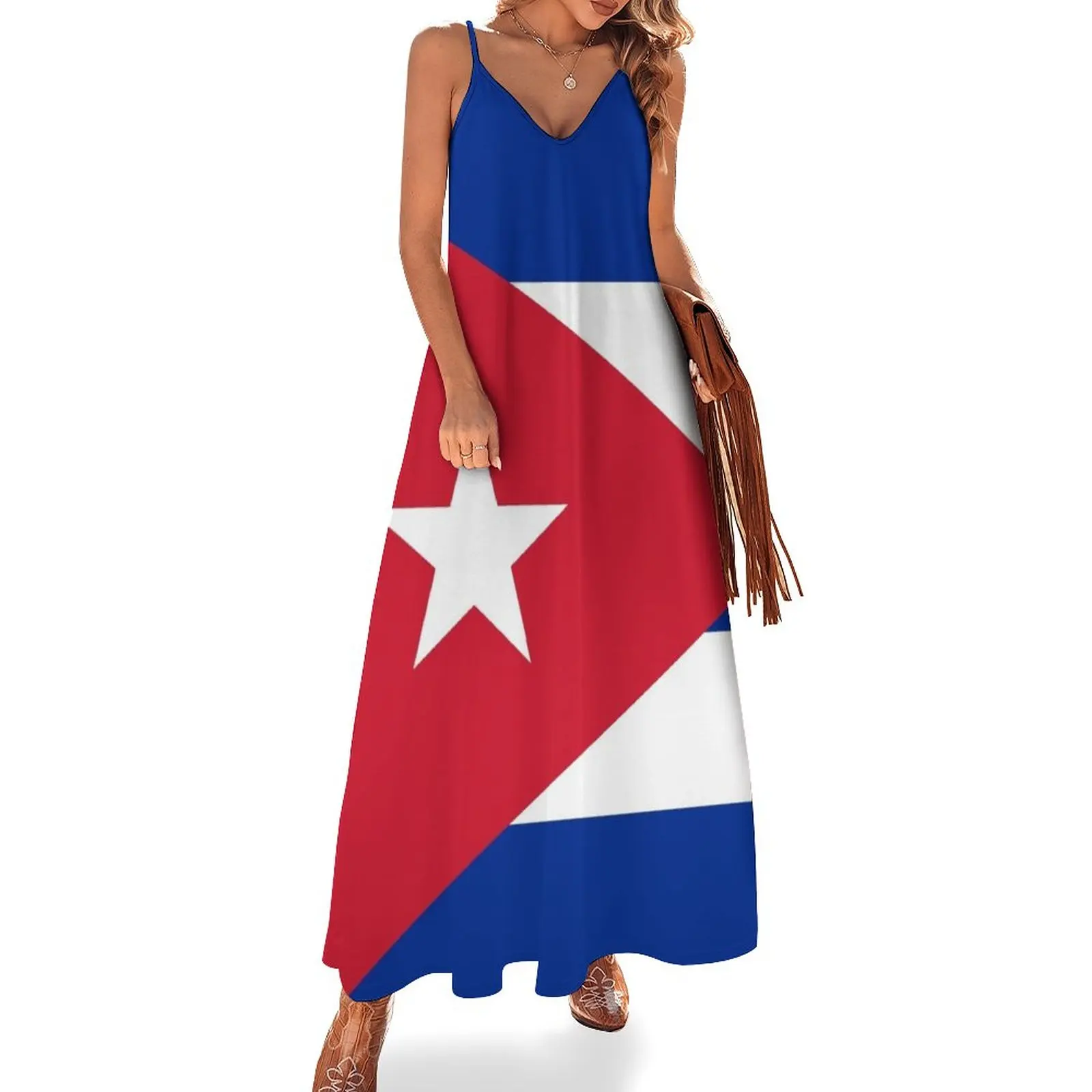 Cuban flag of Cuba Sleeveless Dress evening dress woman prom dress Party dresses for women
Cuban flag of Cuba Sleeveless Dress evening dress woman prom dress Party dresses for women