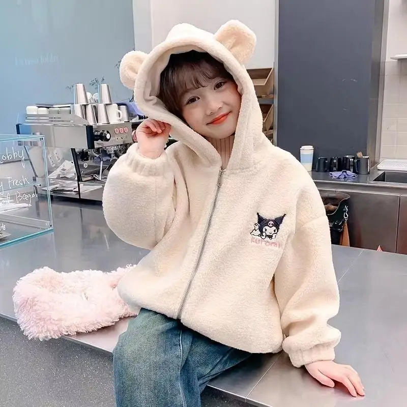 Kuromi Sanrio Kawaii Anime Girly Heart 2023 New Girls Fleece Coat Cute Cartoon Winter Childrens Warm Hooded Fur Coat Toys Kids
Kuromi Sanrio Kawaii Anime Girly Heart 2023 New Girls Fleece Coat Cute Cartoon Winter Childrens Warm Hooded Fur Coat Toys Kids