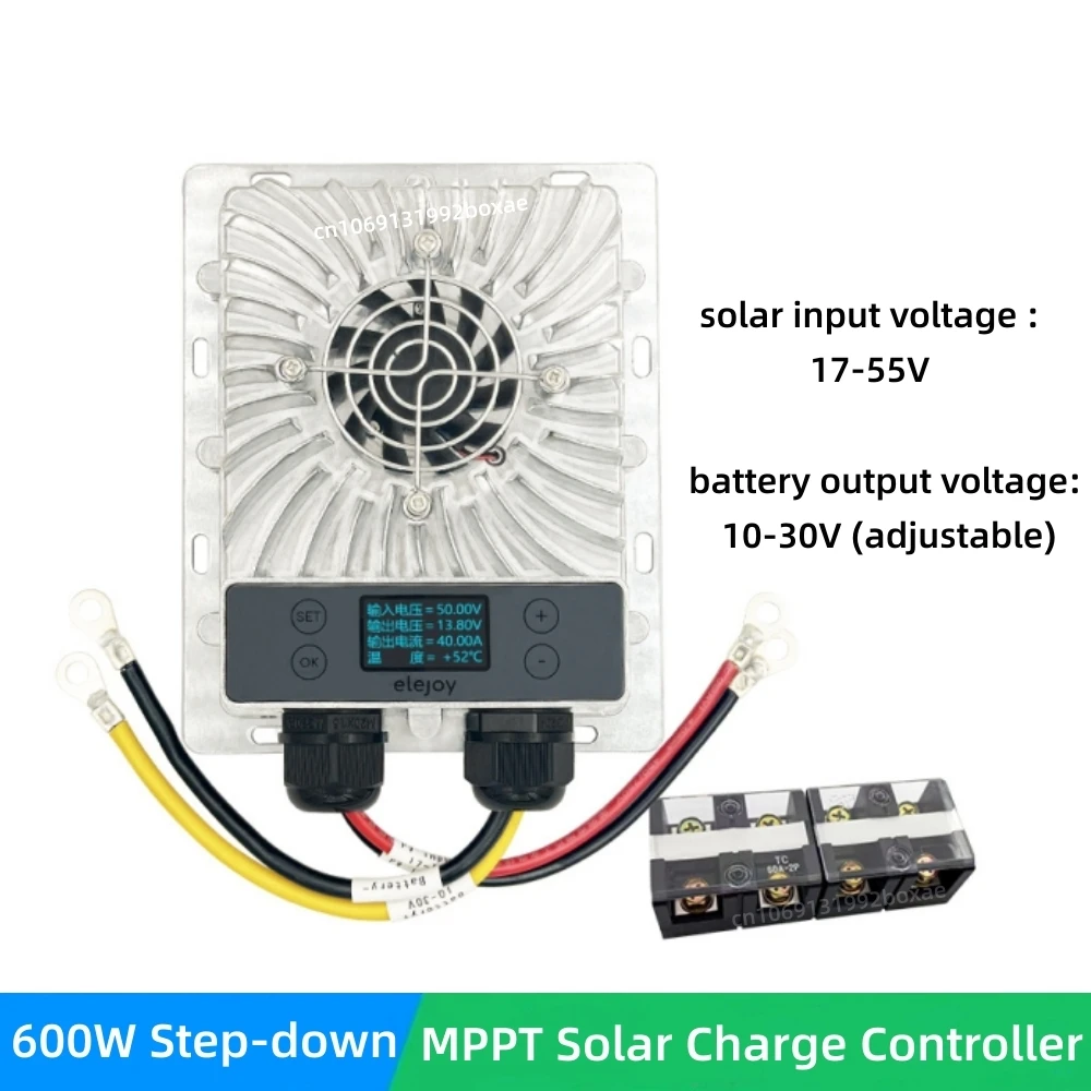 

Понижающий контроллер заряда солнечной батареи MPPT, 600 Вт, 10-30 в, Регулируемый Регулятор солнечной энергии 40 А для свинцово-кислотных/литиевых/LiFePO4 батарей 12 В, 24 В