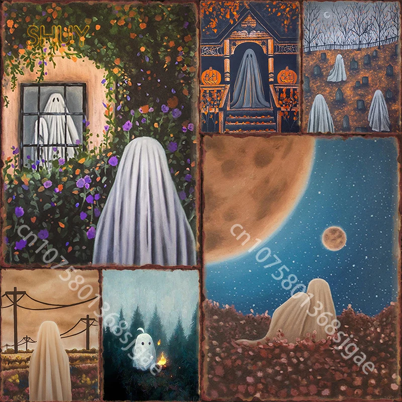 Cute Ghost Metal Sign Vintage Tin Signs for Bar Club Pub Kawaii Wall Decor Plaques Art Painting Pictures Posters Home Decoration
Cute Ghost Metal Sign Vintage Tin Signs for Bar Club Pub Kawaii Wall Decor Plaques Art Painting Pictures Posters Home Decoration