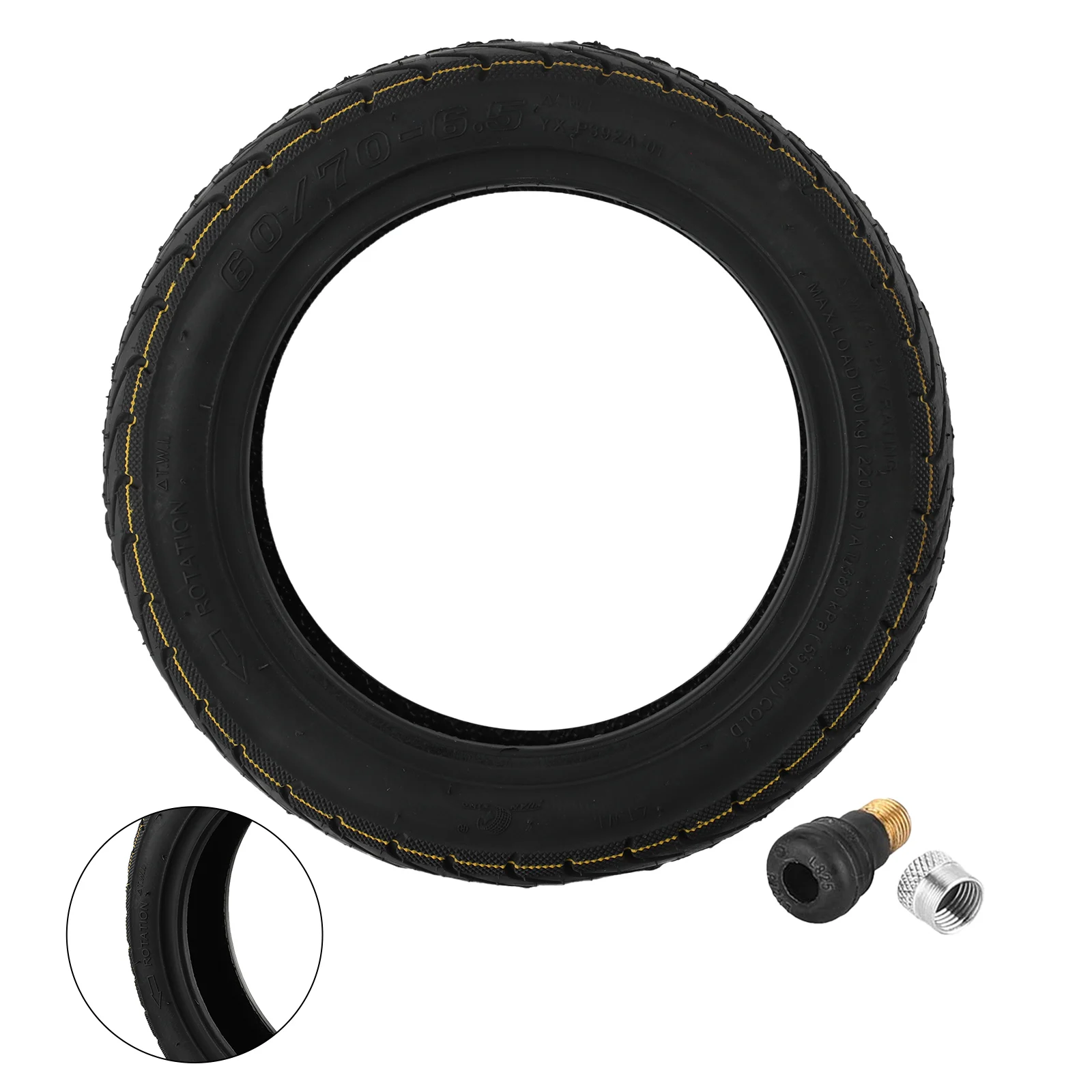 Brand New Tubeless Tire Electric Scooter 10 Inch 245*245*55mm 520g 60/70-6.5 Black Rubber With Gas Nozzle Outdoors
Brand New Tubeless Tire Electric Scooter 10 Inch 245*245*55mm 520g 60/70-6.5 Black Rubber With Gas Nozzle Outdoors
