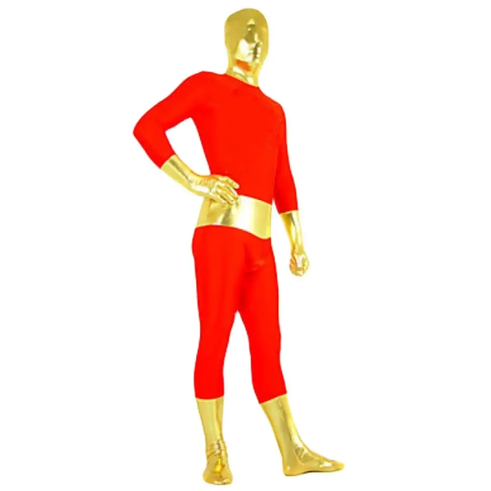 Cosplay Catsuit Red and Golden Mixed Color Spandex Zentai Bodysuit Halloween jumpsuit Unisex Outfit Halloween Party Fancy Dress
Cosplay Catsuit Red and Golden Mixed Color Spandex Zentai Bodysuit Halloween jumpsuit Unisex Outfit Halloween Party Fancy Dress