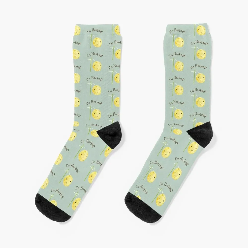 I'm Hooked Cute Smiling Ball of Yarn and Crochet Hook Socks halloween Non-slip hockey Socks Women Men's 
I'm Hooked Cute Smiling Ball of Yarn and Crochet Hook Socks halloween Non-slip hockey Socks Women Men's