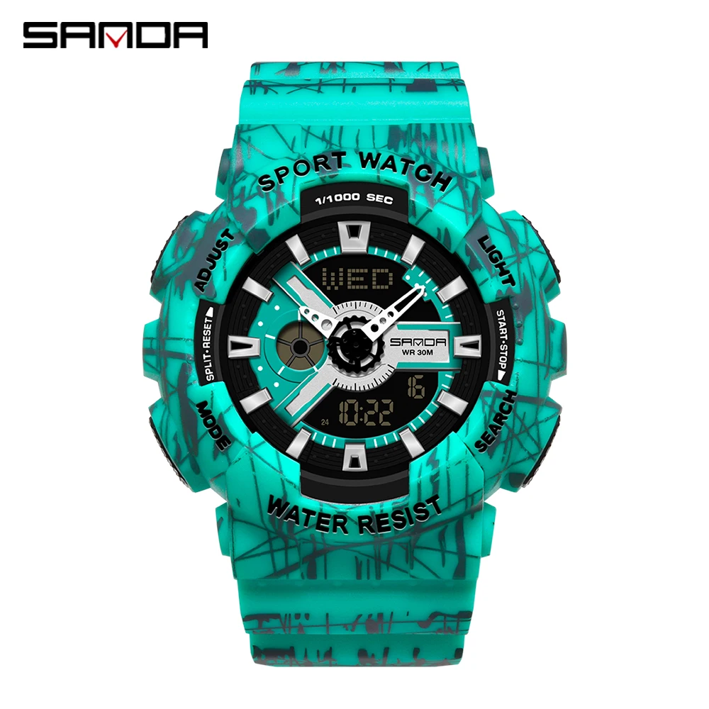 SANDA Quartz Men's Watches Military Chronograph Waterproof Digital Stopwatch Outdoor Sport Men WristWatch Couple Luminous Clock
SANDA Quartz Men's Watches Military Chronograph Waterproof Digital Stopwatch Outdoor Sport Men WristWatch Couple Luminous Clock
