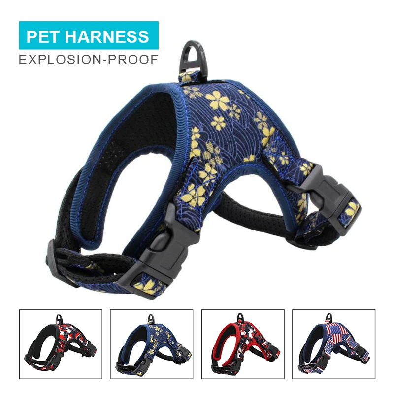 Dog Nylon Harness For Outdoor Colorful Printing Dog Walking Runing Explosion-Proof Adjustable Vest Chest Leash Suit Pet Product
Dog Nylon Harness For Outdoor Colorful Printing Dog Walking Runing Explosion-Proof Adjustable Vest Chest Leash Suit Pet Product