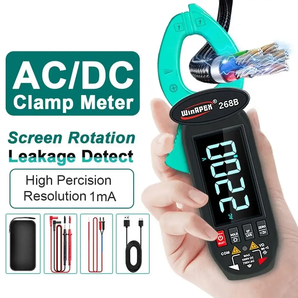 True RMS Digital Clamp Meter 268B 60A High Precision Ammeter Voltage Tester Professional Multifunction Smart Multimeter 
True RMS Digital Clamp Meter 268B 60A High Precision Ammeter Voltage Tester Professional Multifunction Smart Multimeter