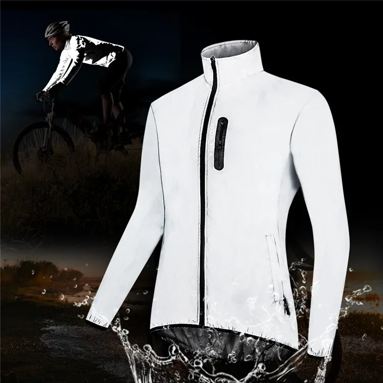 

Cycling Jackets Reflective Night Running Safety Jackets Men Riding Waterproof Windproof Breathable Cycle MTB Road Bike Jersey