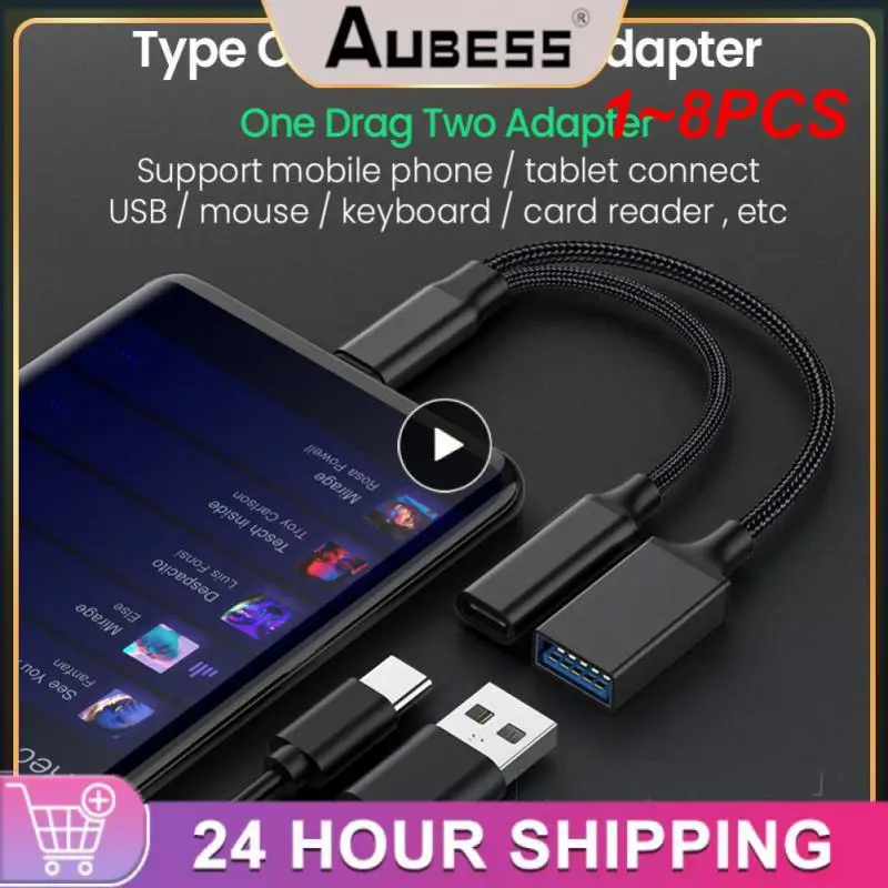 1~8PCS C OTG Cable Phone Adapter 2in1 Type C Male to USB C Female Charging Port with USB Female Splitter Adapter for
1~8PCS C OTG Cable Phone Adapter 2in1 Type C Male to USB C Female Charging Port with USB Female Splitter Adapter for