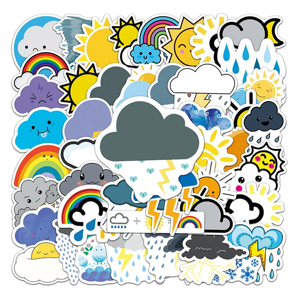 10/30/50PCS New DIY Weather Cartoon Personality Creative Computer Desk Water Cup Chair Decoration Waterproof Sticker Wholesale
10/30/50PCS New DIY Weather Cartoon Personality Creative Computer Desk Water Cup Chair Decoration Waterproof Sticker Wholesale