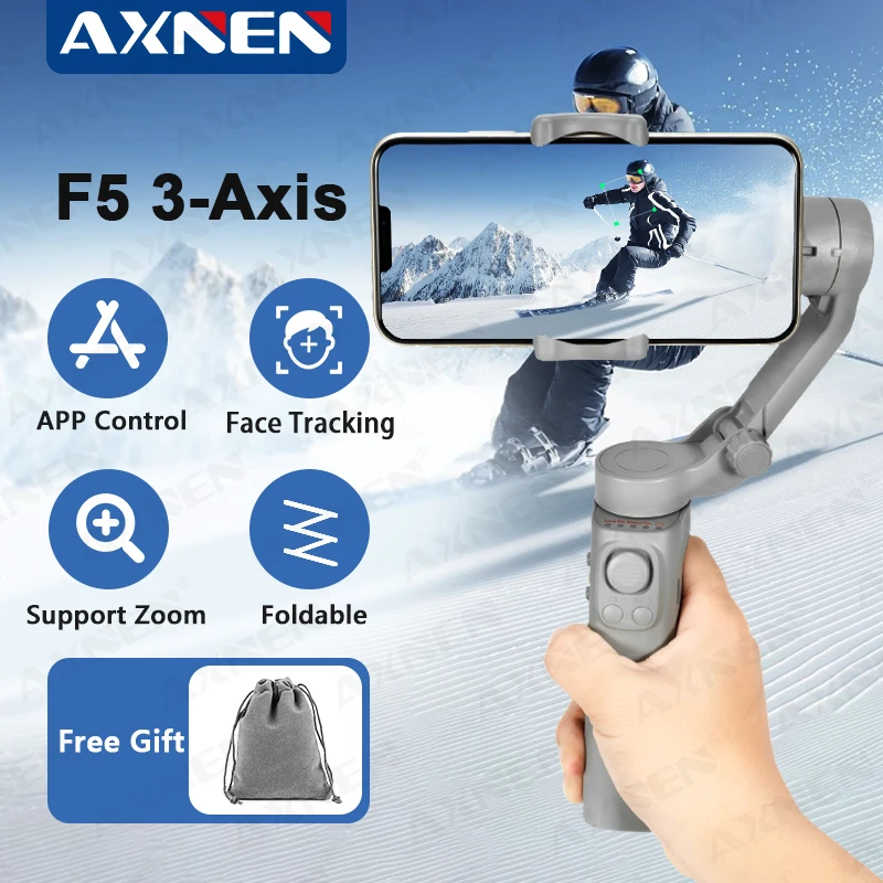AXNEN F5 3-Axis Handheld Gimbal Stabilizer with Tripod, Face Tracking Smart Follow Selfie Stick for Smartphone Xiaomi iPhone
AXNEN F5 3-Axis Handheld Gimbal Stabilizer with Tripod, Face Tracking Smart Follow Selfie Stick for Smartphone Xiaomi iPhone