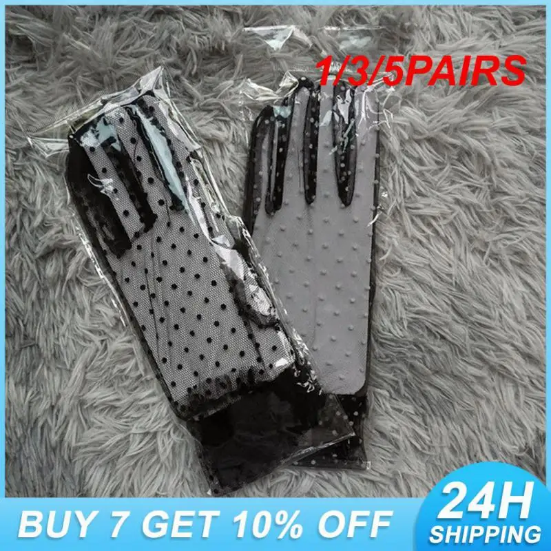 

1/3/5PAIRS Style Split Finger Gloves Lace Simple And Generous Clothing Accessories Function Decoration Spots