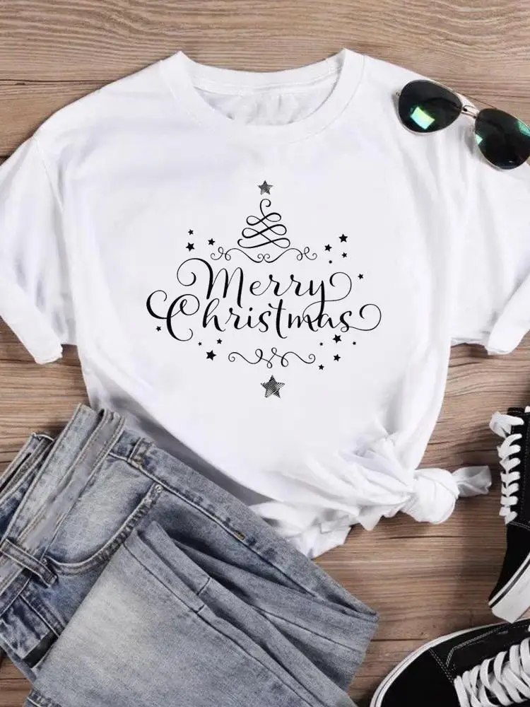 Print T Top Merry Christmas New Year Graphic Tee Tree Time Trend Cute Women Holiday Shirt Clothing Fashion Female T-shirts
Print T Top Merry Christmas New Year Graphic Tee Tree Time Trend Cute Women Holiday Shirt Clothing Fashion Female T-shirts