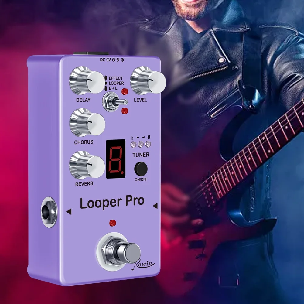 ROWIN Looper Pro Pedal for Guitar 40s Loop Recording Reverb Chorus Delay and Tuner Portable and Lightweight
ROWIN Looper Pro Pedal for Guitar 40s Loop Recording Reverb Chorus Delay and Tuner Portable and Lightweight
